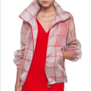 Akris Pantheon Organza Grid Jacquard Parka Jacket